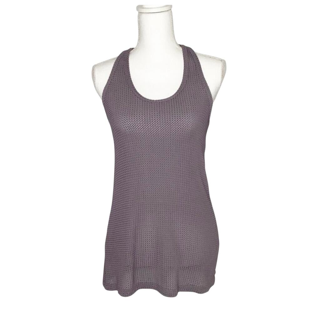 Hill Gray Knit Racerback Tank Top Medium